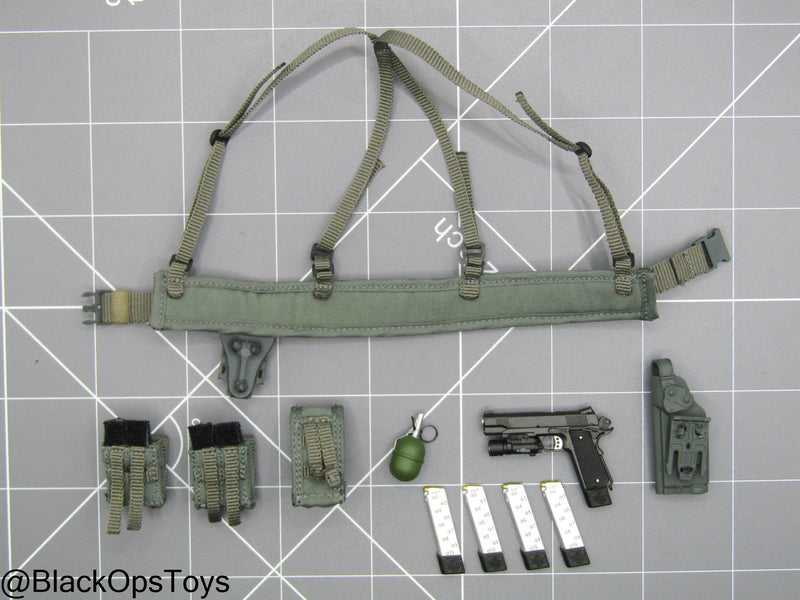 Load image into Gallery viewer, Damnation - The American Agent - Grey Battle Belt Harness w/ 1911 Pistol Set

