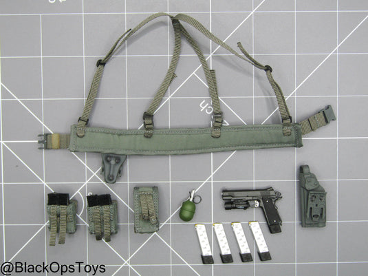 Damnation - The American Agent - Grey Battle Belt Harness w/ 1911 Pistol Set