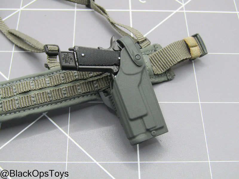 Load image into Gallery viewer, Damnation - The American Agent - Grey Battle Belt Harness w/ 1911 Pistol Set
