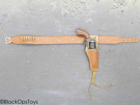 Western Set - Colt .45 w/Brown Stitched Design Holster