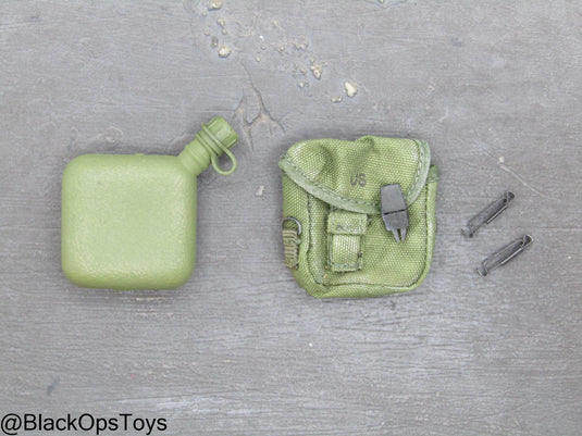 Vietnam Era 2qt Canteen w/Pouch & Alice Clips
