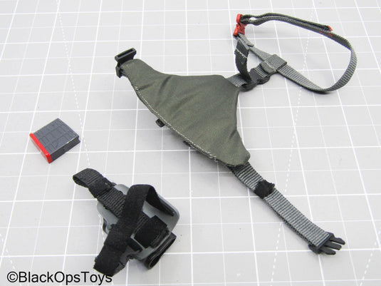 Black Drop Leg Holster & Mag Pouch w/.50 Cal Magazine