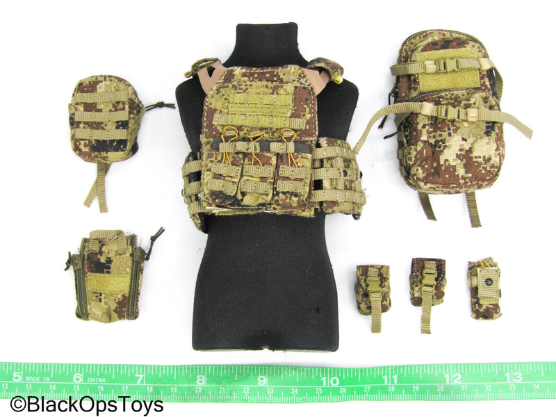 Load image into Gallery viewer, PLA Special Forces - Type 07 Pixelated Camo Plate Carrier Vest Set
