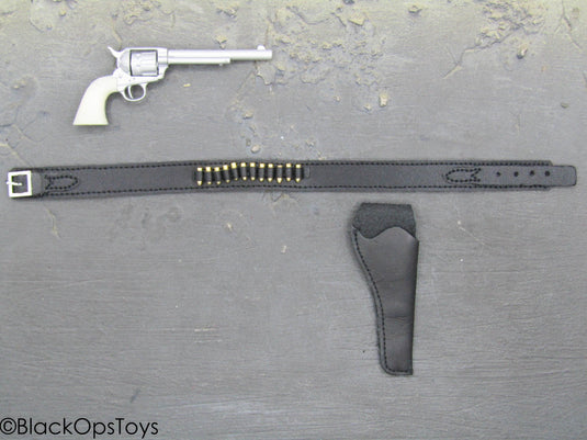 Western Set - Gunfighter Colt .45 White Grip w/Black Slim-Jim Holster