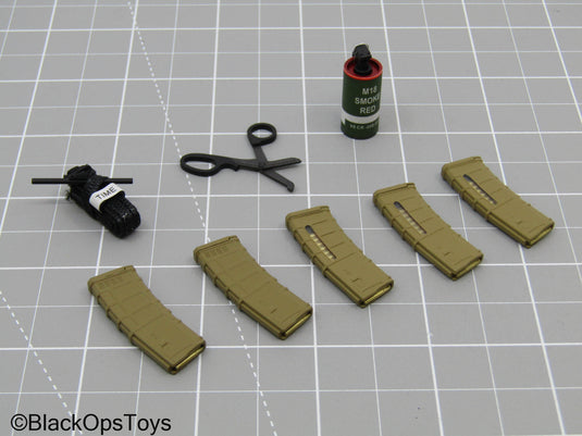 Rifle Magazine Set w/ Smoke Grenade, Scissors, & Black Strap