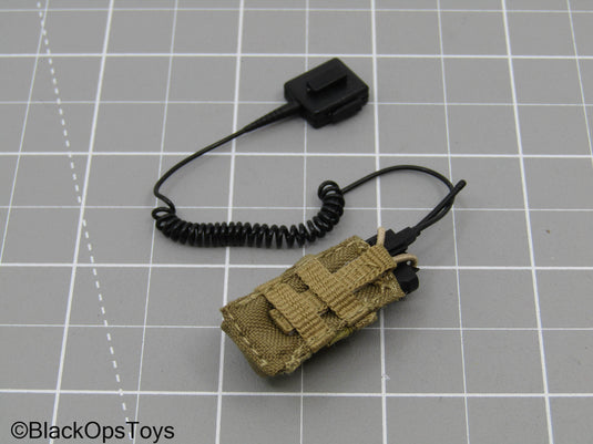 Black Radio Set w/Olive Green Pouch
