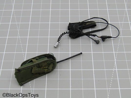 Black Radio w/Headset, & Green Pouch
