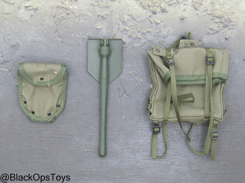 Vietnam Era OD Green Backpack w/Entrenching Tool & Pouch