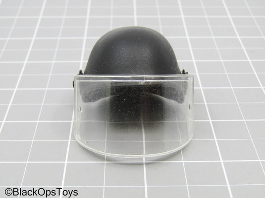 Black Tactical Helmet w/Safety Visor