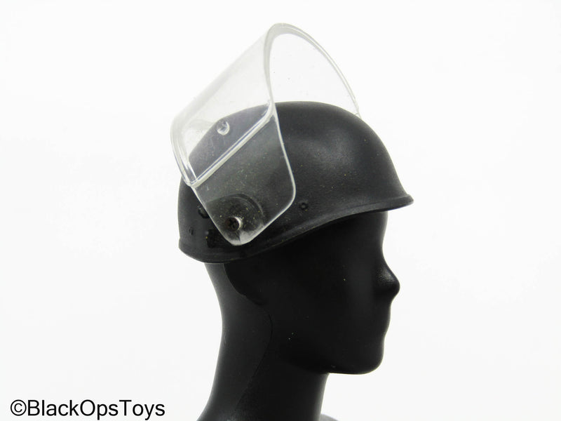 Load image into Gallery viewer, Black Tactical Helmet w/Safety Visor
