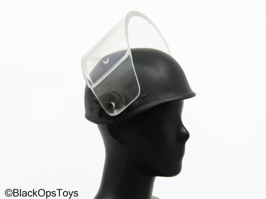 Black Tactical Helmet w/Safety Visor
