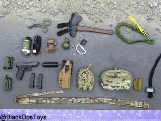 10th SFG Reconnaissance - Multicam Combat Belt Set w/9mm Pistol