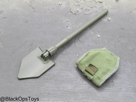 Vietnam War - USMC In Hue - OD Green Metal Entrenching Tool w/Pouch