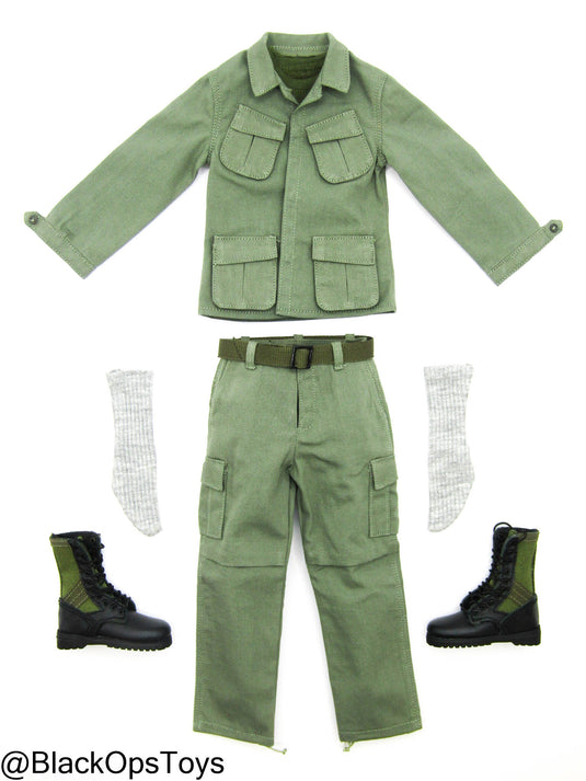 Vietnam War - USMC In Hue - OD Green Uniform Set w/Boots (Foot Type)