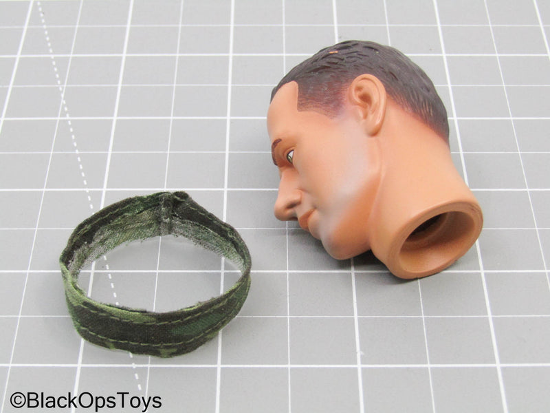 Load image into Gallery viewer, Vietnam Male Headsculpt w/Green Camo Headband
