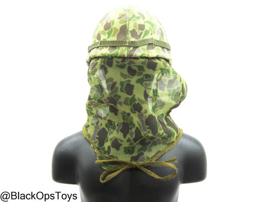 Vietnam War - USMC In Hue - Metal Helmet w/Duck Hunter Mosquito Cover