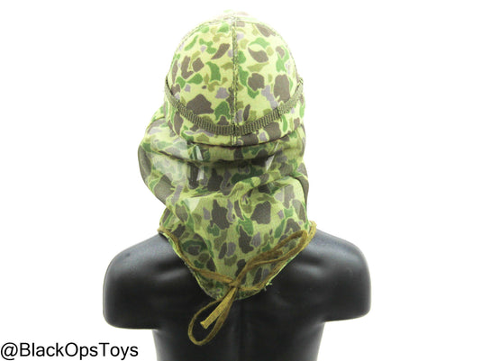 Vietnam War - USMC In Hue - Metal Helmet w/Duck Hunter Mosquito Cover