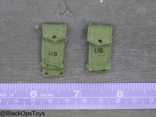 Vietnam War - USMC In Hue - OD Green Magazine Pouch Set (x2)