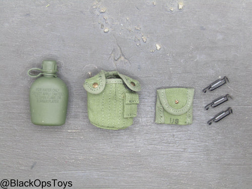 Vietnam War - USMC In Hue - OD Green Canteen w/Pouch Set