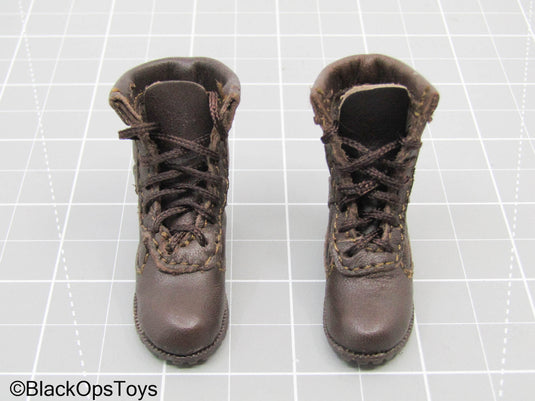 Brown Combat Boots (Foot Type)