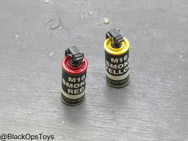 Vietnam War - USMC In Hue - Metal Red & Yellow M18 Smoke Grenade