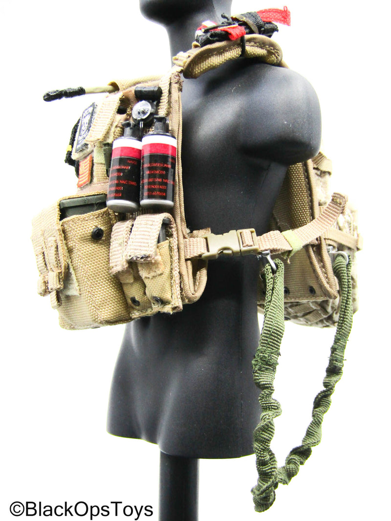 Load image into Gallery viewer, Tan MOLLE Plate Carrier Vest w/AOR1 Backpack &amp; Gear Set
