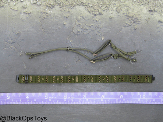 Vietnam War - USMC In Hue - OD Green Rivet Belt w/Harness
