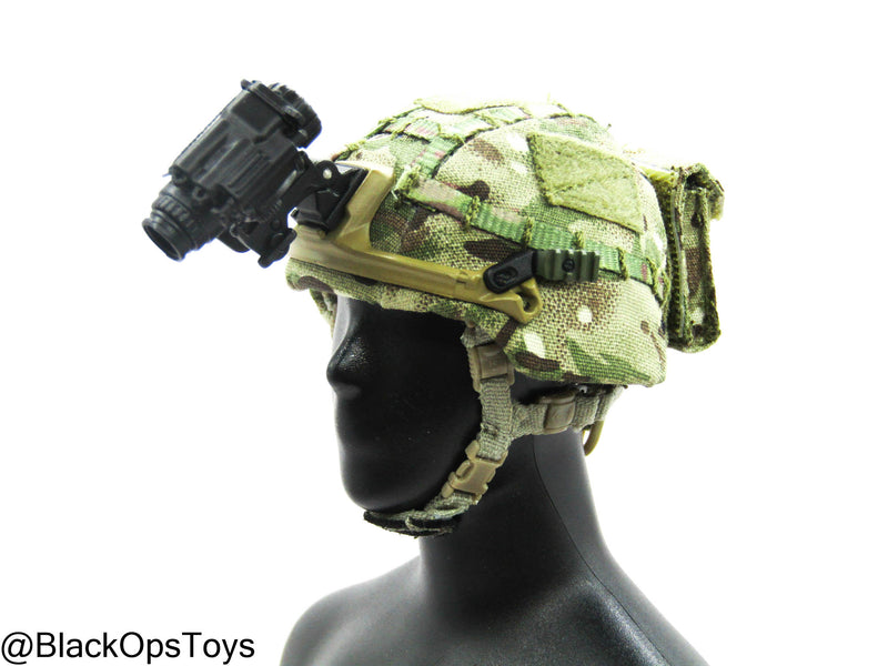 Load image into Gallery viewer, British Army Gurkhas - MTP Camo Helmet w/NVG Set
