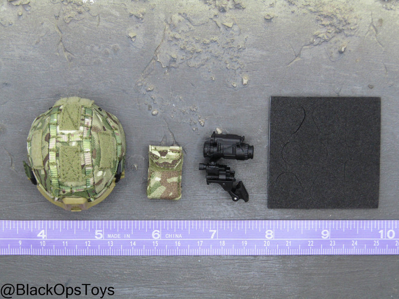 Load image into Gallery viewer, British Army Gurkhas - MTP Camo Helmet w/NVG Set
