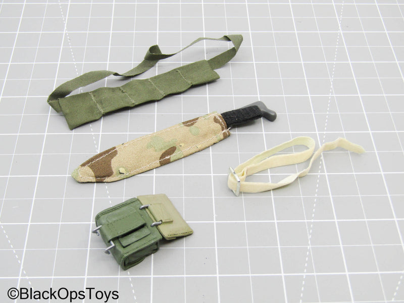 Load image into Gallery viewer, Vietnam Era Bandoleer w/Machete, &amp; Pouch Set
