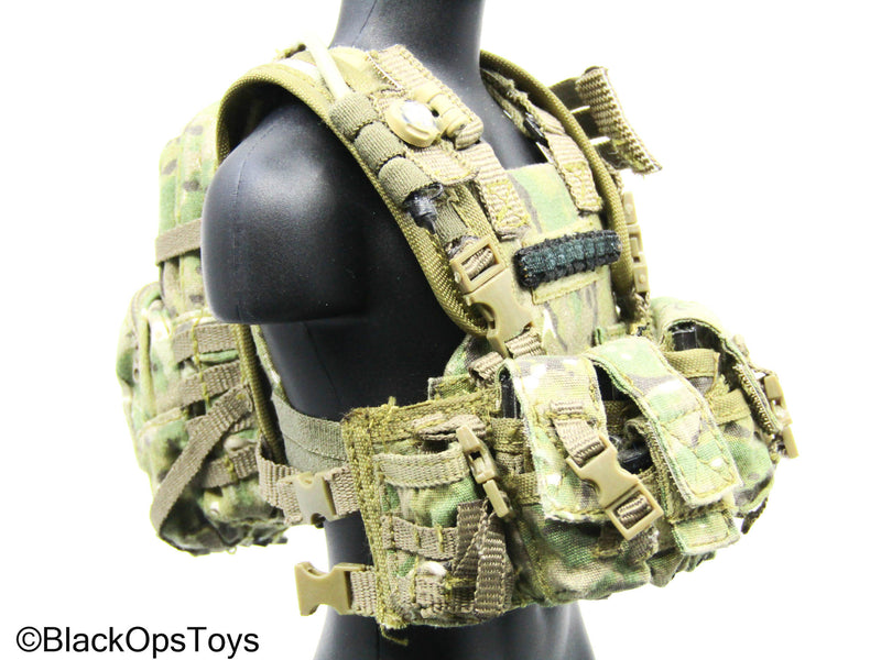 Load image into Gallery viewer, Multicam Camo Plate Carrier Vest w/Chest RIg &amp; Tactical Backpack
