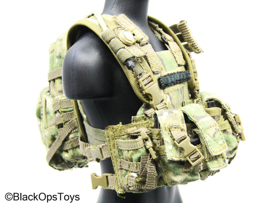 Multicam Camo Plate Carrier Vest w/Chest RIg & Tactical Backpack