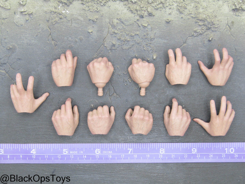 Load image into Gallery viewer, John Wick Chapter 4 - Male Hand Set (x11) w/Left Hands Missing Ring Finger
