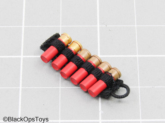 Red Shotgun Rounds w/Black Shell Holder