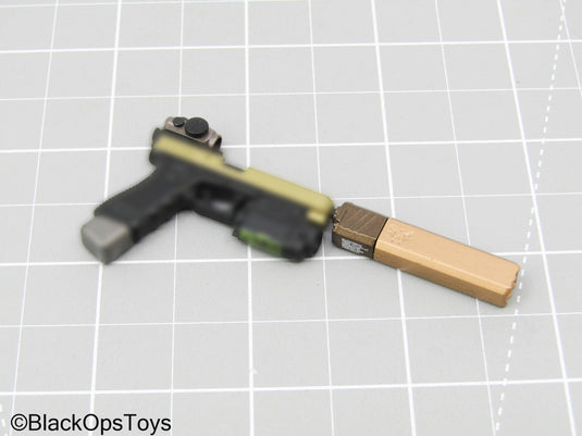Pistol w/Suppressor, Tac Light, & Red Scope