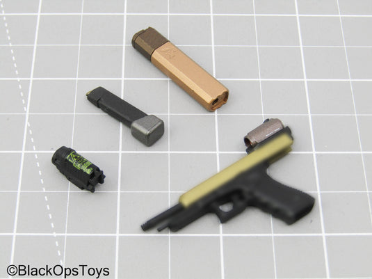 Pistol w/Suppressor, Tac Light, & Red Scope