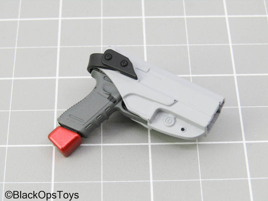 Grey Pistol w/Grey MOLLE Holster (READ DESC)