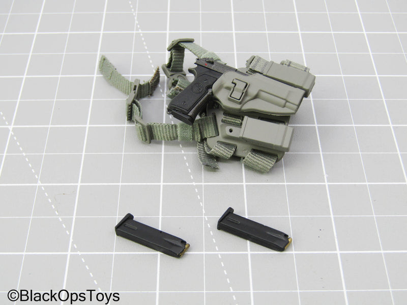 Load image into Gallery viewer, M9 Pistol w/Drop Leg Holster (Soldier Story)

