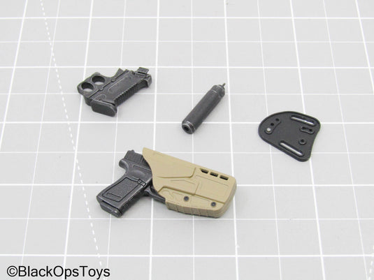 Modified Pistol w/Holster, & Suppressor