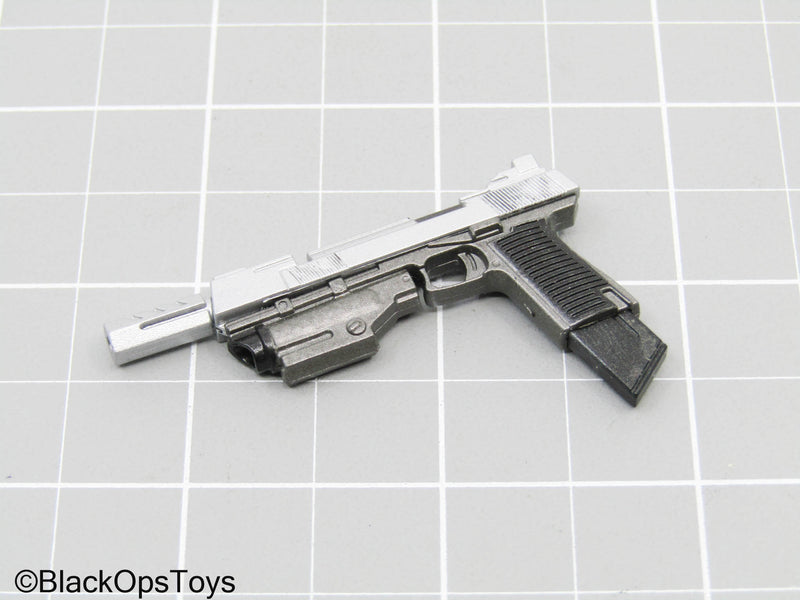 Load image into Gallery viewer, Modified Pistol w/Tac Light, &amp; Suppressor (Hot Toys)
