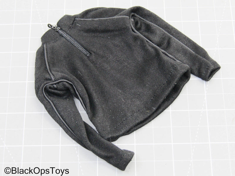 Load image into Gallery viewer, Black Zipped Up Hoodie
