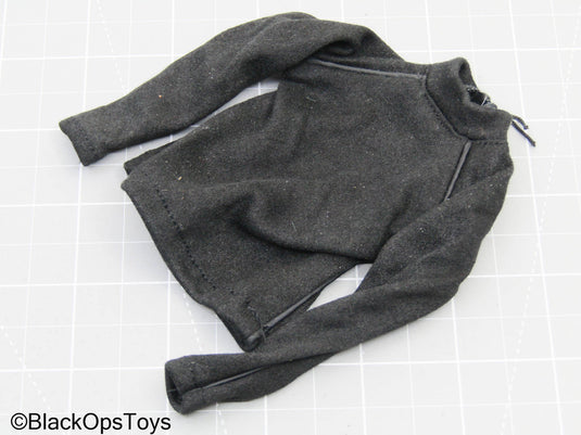 Black Zipped Up Hoodie