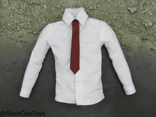 Poker Kingdom LTD - Nell - White Dress Shirt w/Red Tie