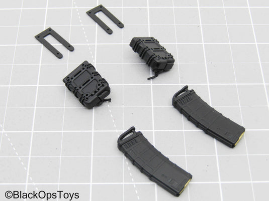 Black 5.56 Mag & Holder Set w/Magpuls