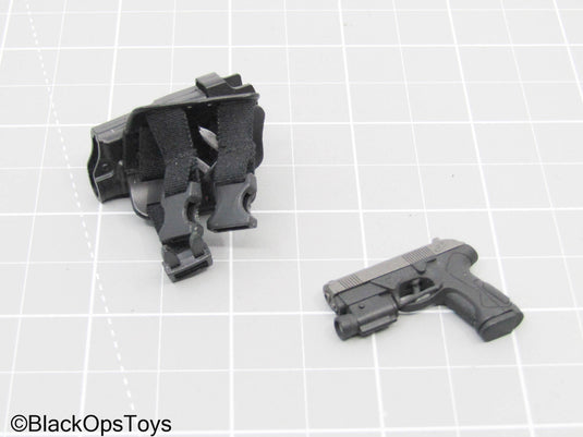 Pistol w/Drop Leg Holster, & Tac Light (READ DESC)