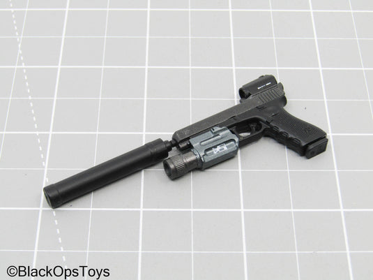 Pistol w/Tac Light, Suppressor, & Red Dot Sight