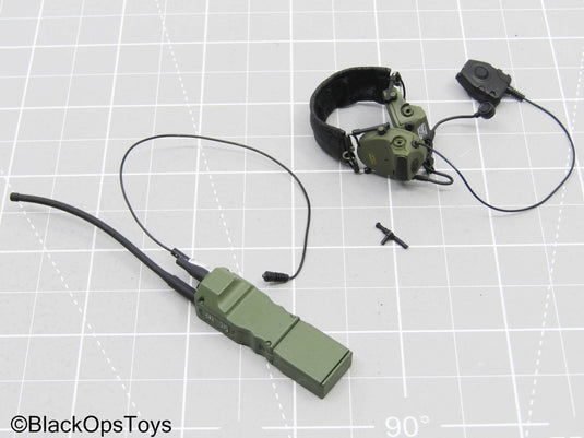 OD Green Radio & Headset (READ DESC)