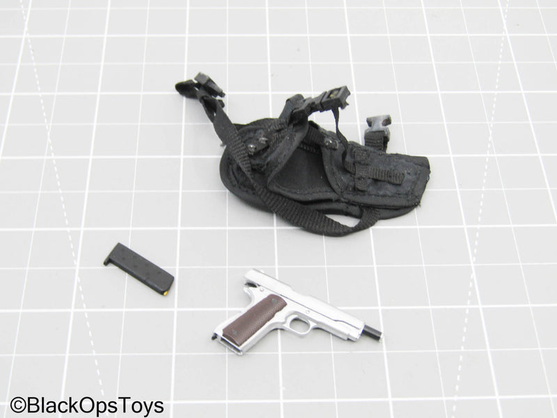 Load image into Gallery viewer, M1911 Pistol w/Drop Leg Holster, &amp; Mag Pouch
