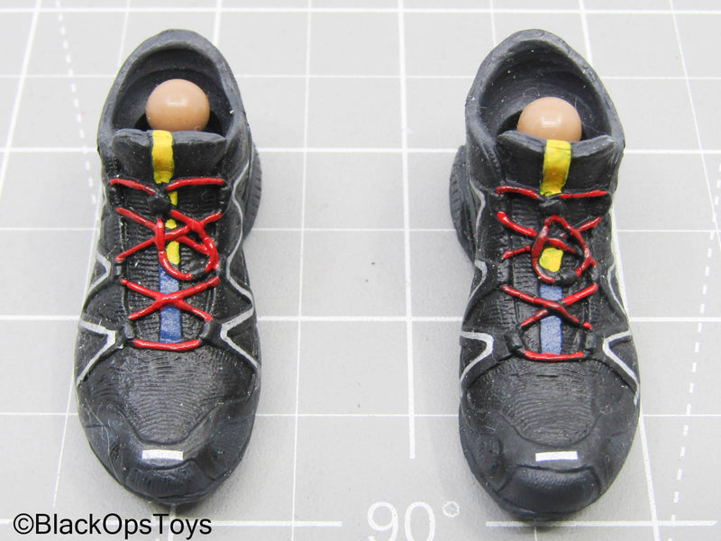 Load image into Gallery viewer, Black Running Shoes w/ Pegs (Peg Type)
