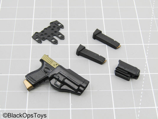 Pistol w/MOLLE Holster, Pocket Mag Holder, & Magazine Set